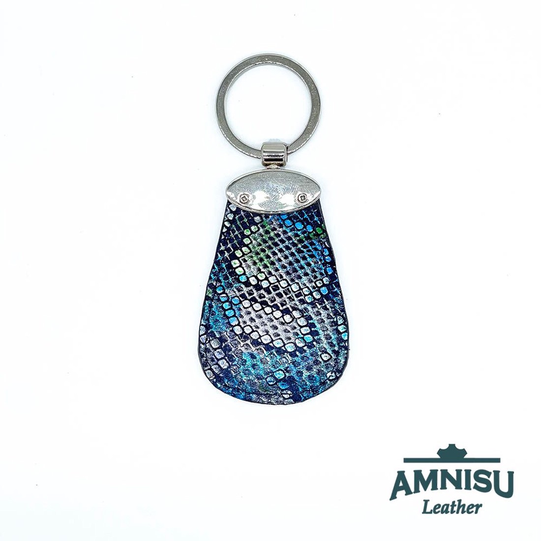 Sötétkék kígyómintás csepp alakú kristály köves kulcstartó H6010OK - táska & tok - kulcstartó & táskadísz - kulcstartó - Meska.hu