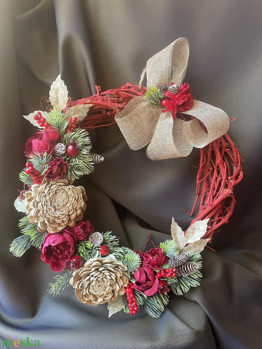 Egyedi szőlővesszőből készült ajtódísz - karácsony - adventi díszek - adventi ajtódísz - Meska.hu Egyedi szőlővesszőből készült ajtódísz - karácsony - adventi díszek - adventi ajtódísz - Meska.hu