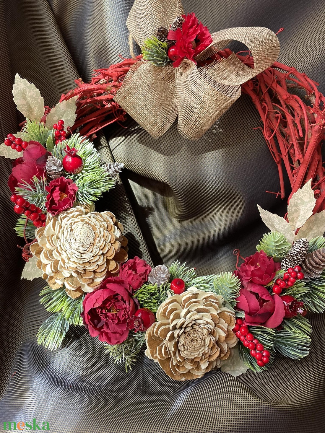 Egyedi szőlővesszőből készült ajtódísz - karácsony - adventi díszek - adventi ajtódísz - Meska.hu Egyedi szőlővesszőből készült ajtódísz - karácsony - adventi díszek - adventi ajtódísz - Meska.hu
