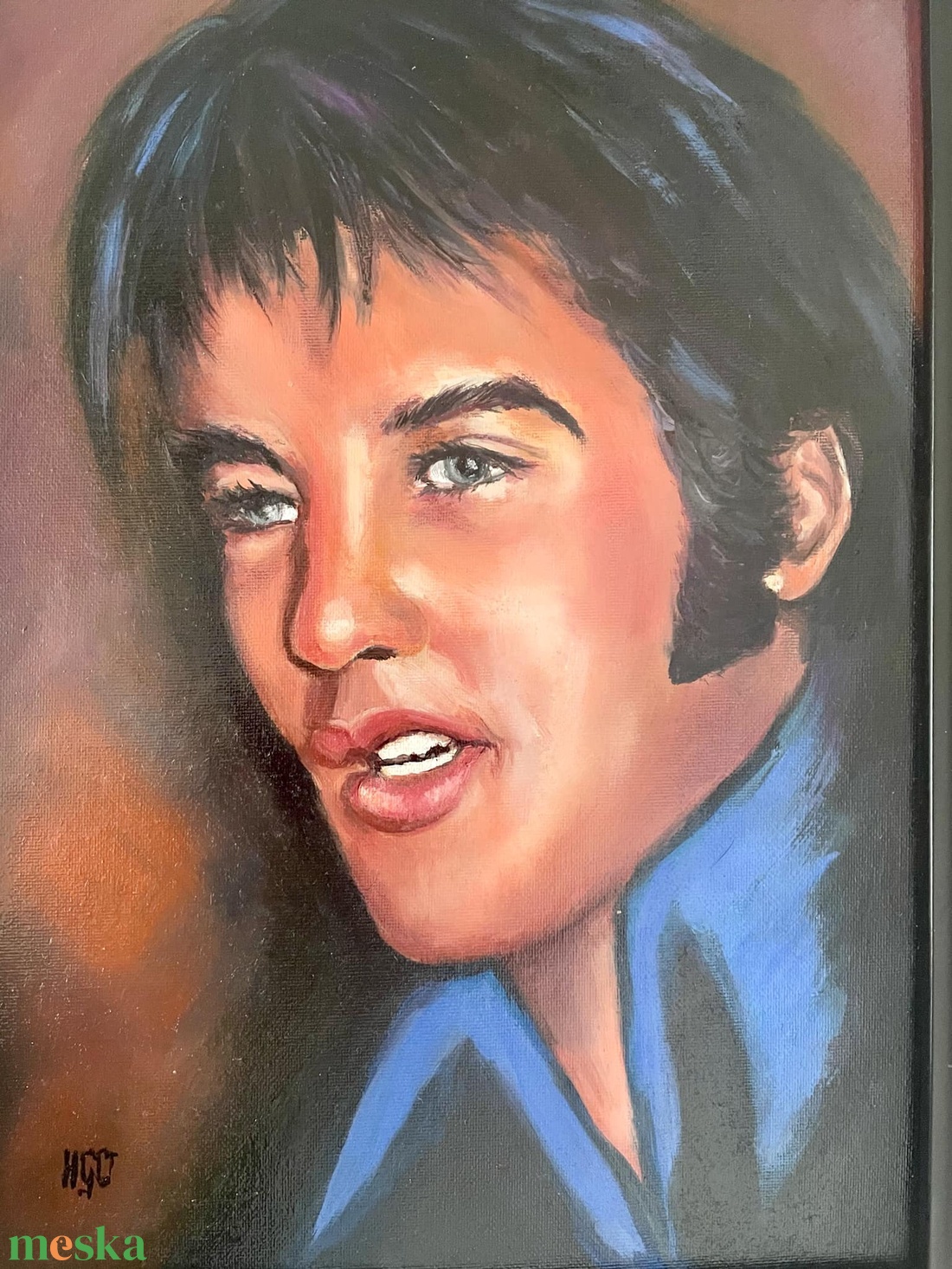 Elvis Presley portré olajfestmény - művészet - festmény - olajfestmény - Meska.hu Elvis Presley portré olajfestmény - művészet - festmény - olajfestmény - Meska.hu