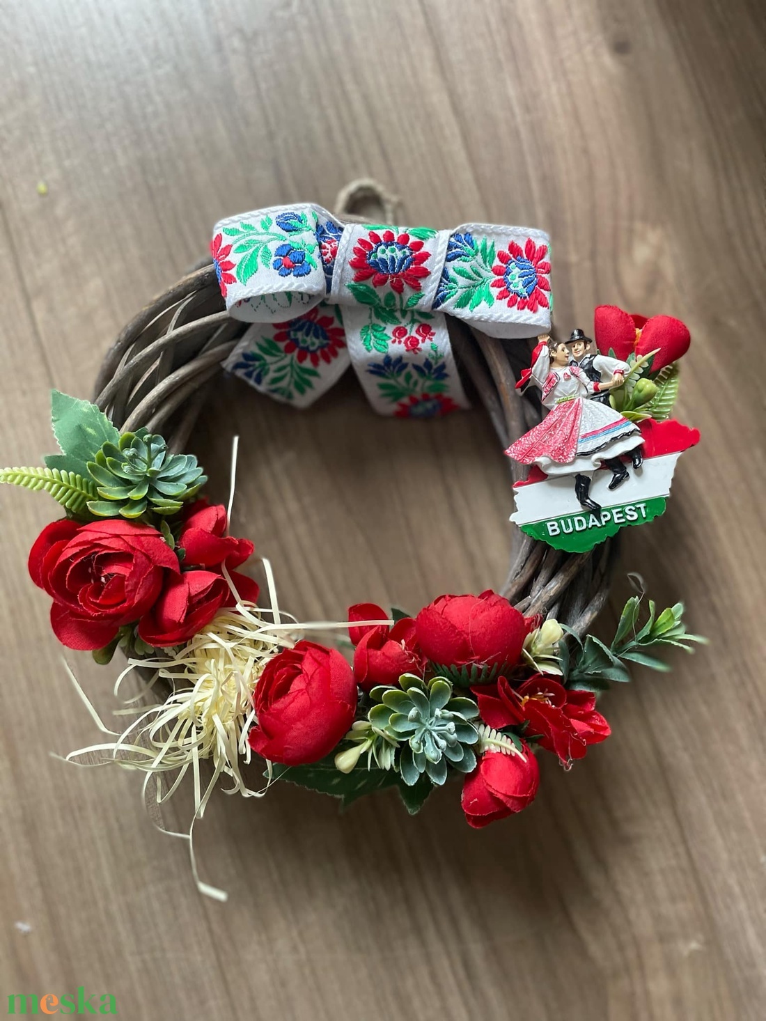 Szeretlek Magyarország! Népies ajtódísz - otthon & életmód - dekoráció - ajtó- és ablak dekoráció - ajtódísz & kopogtató - Meska.hu