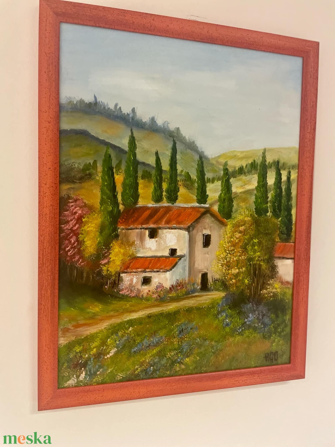 Toszkán vidék című olajfestmény - művészet - festmény - olajfestmény - Meska.hu