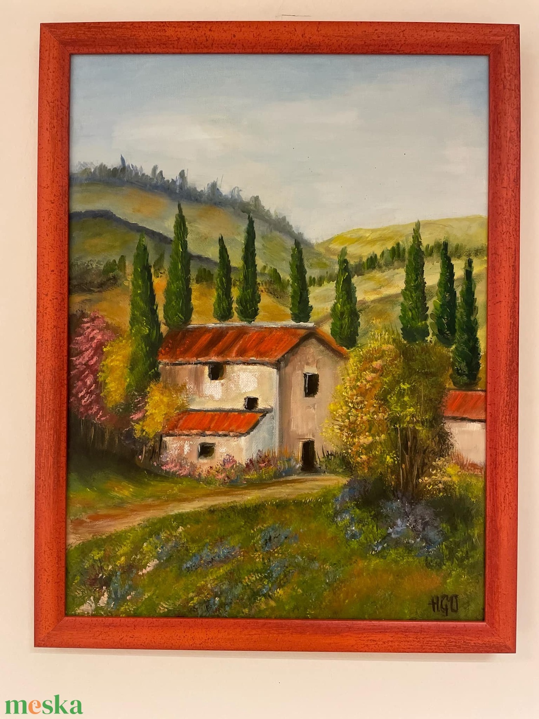 Toszkán vidék című olajfestmény - művészet - festmény - olajfestmény - Meska.hu