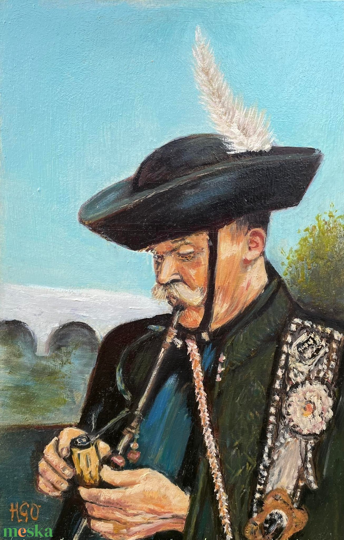 Hortobágyi csikós című olajfestmény - művészet - festmény - olajfestmény - Meska.hu