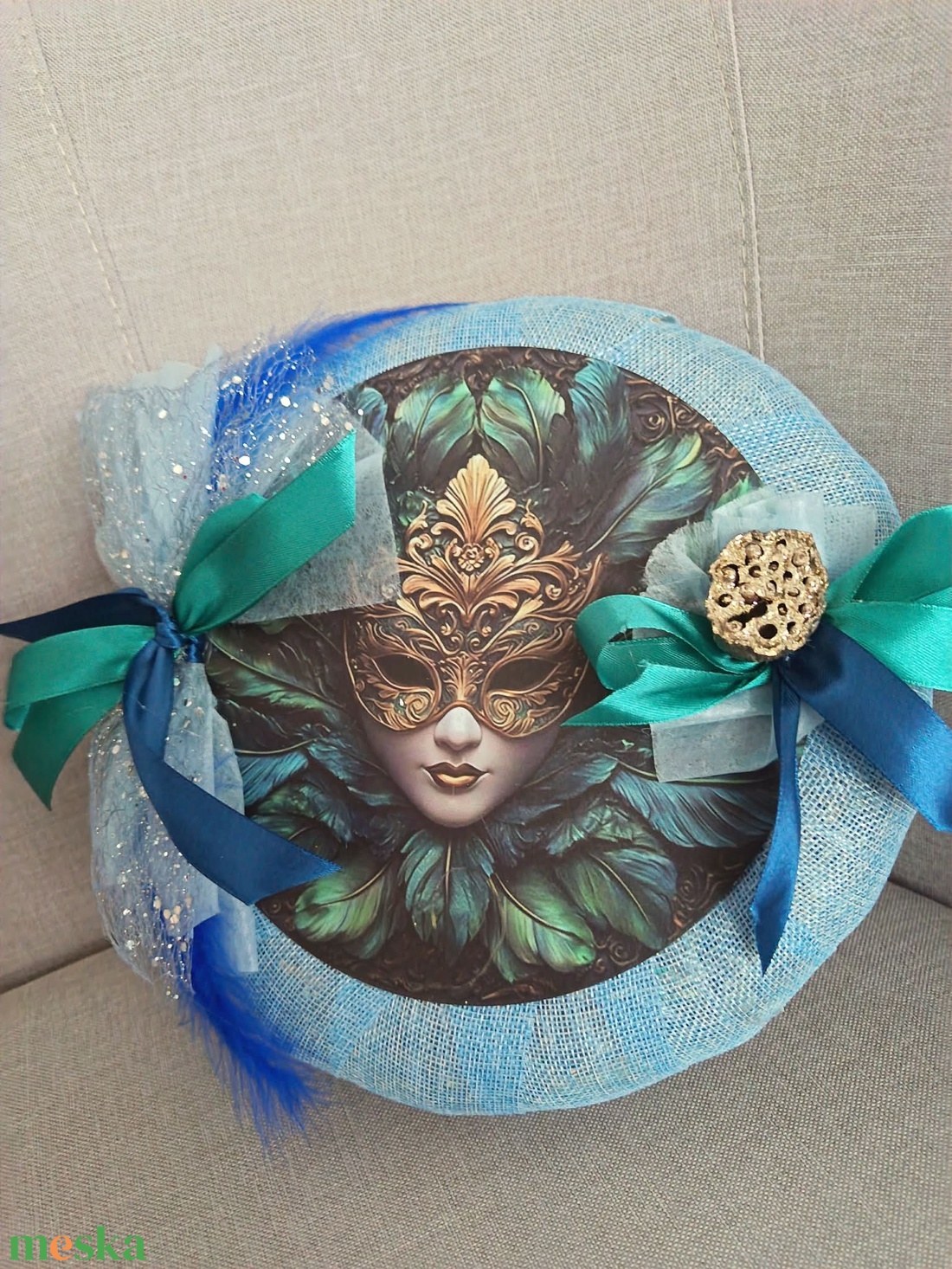 Karneváli kopogtató - otthon & életmód - dekoráció - ajtó- és ablak dekoráció - ajtódísz & kopogtató - Meska.hu