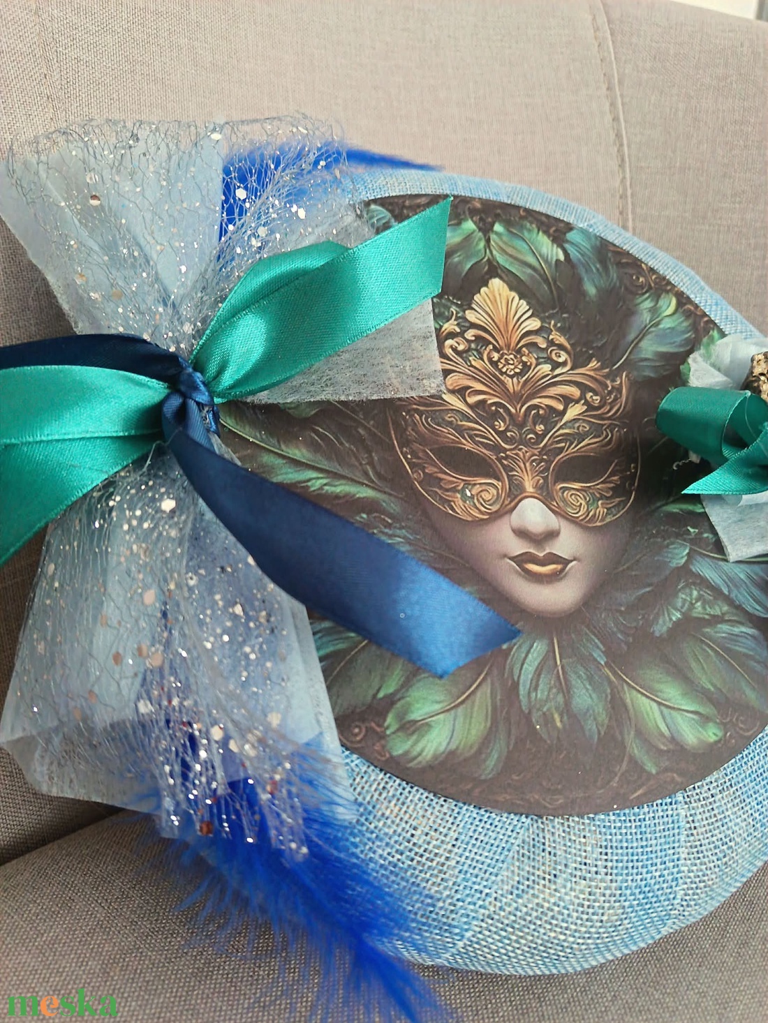 Karneváli kopogtató - otthon & életmód - dekoráció - ajtó- és ablak dekoráció - ajtódísz & kopogtató - Meska.hu