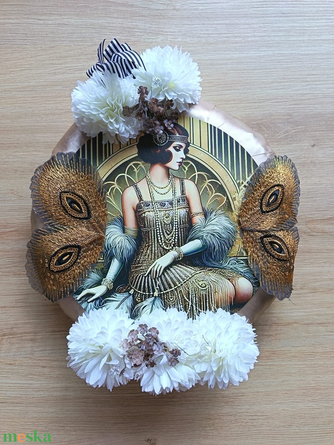 Kopogtató Gatsby stílusban - otthon & életmód - dekoráció - ajtó- és ablak dekoráció - ajtódísz & kopogtató - Meska.hu