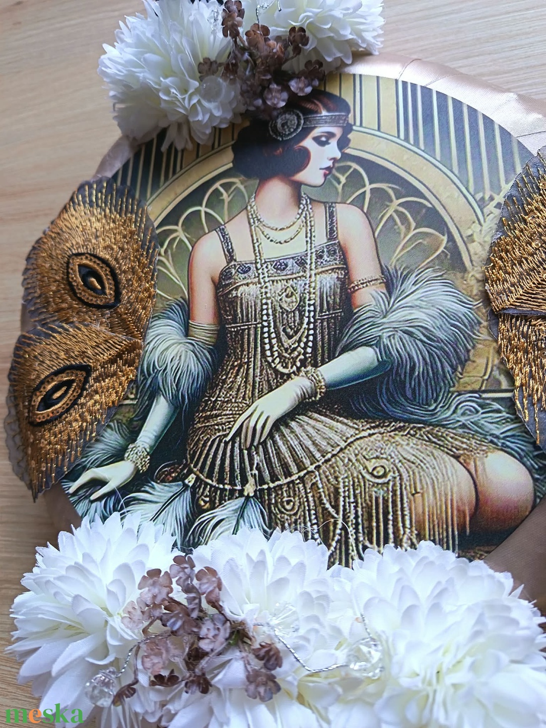 Kopogtató Gatsby stílusban - otthon & életmód - dekoráció - ajtó- és ablak dekoráció - ajtódísz & kopogtató - Meska.hu