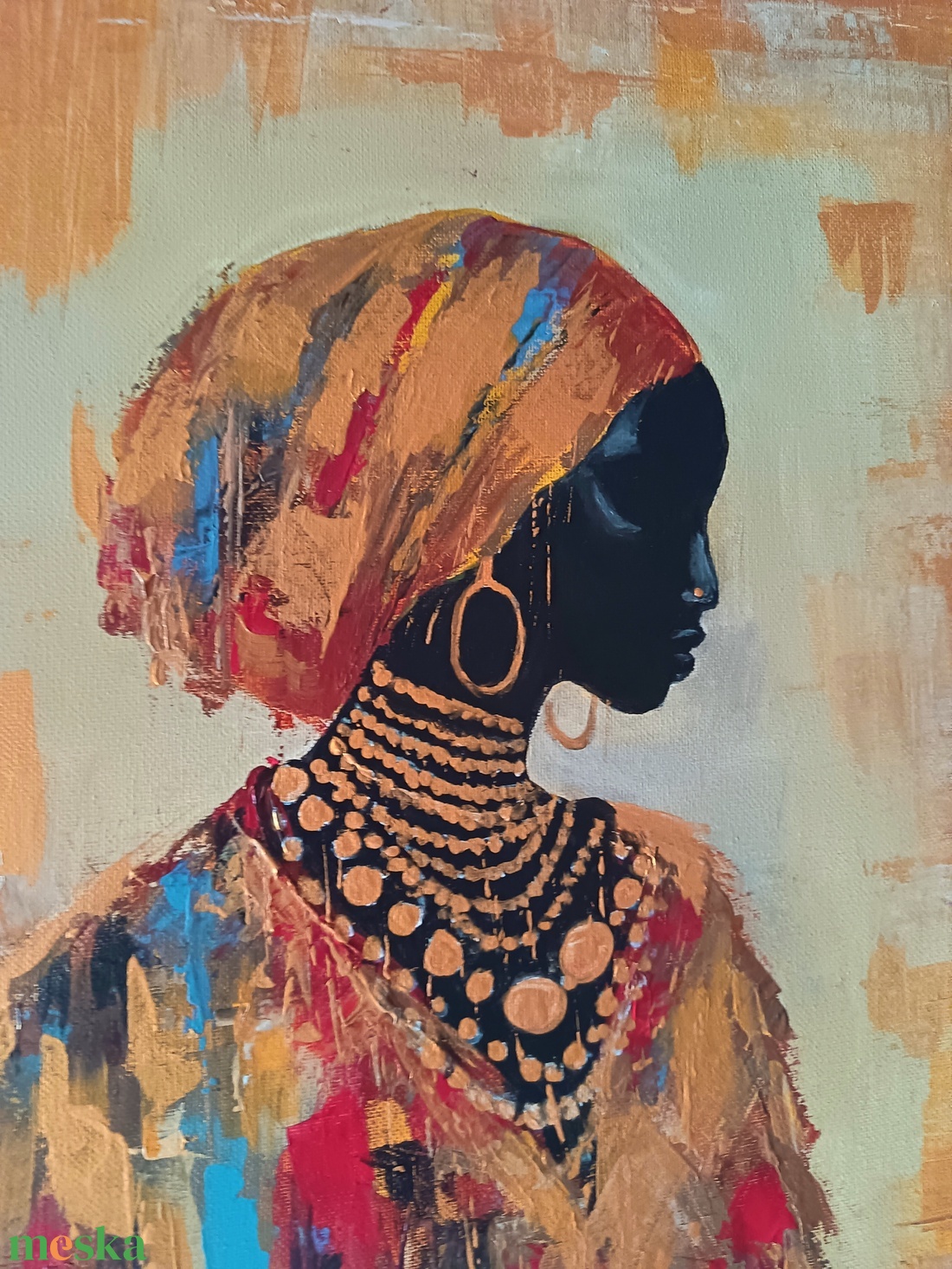 Fekete Afrika - művészet - festmény - akril - Meska.hu