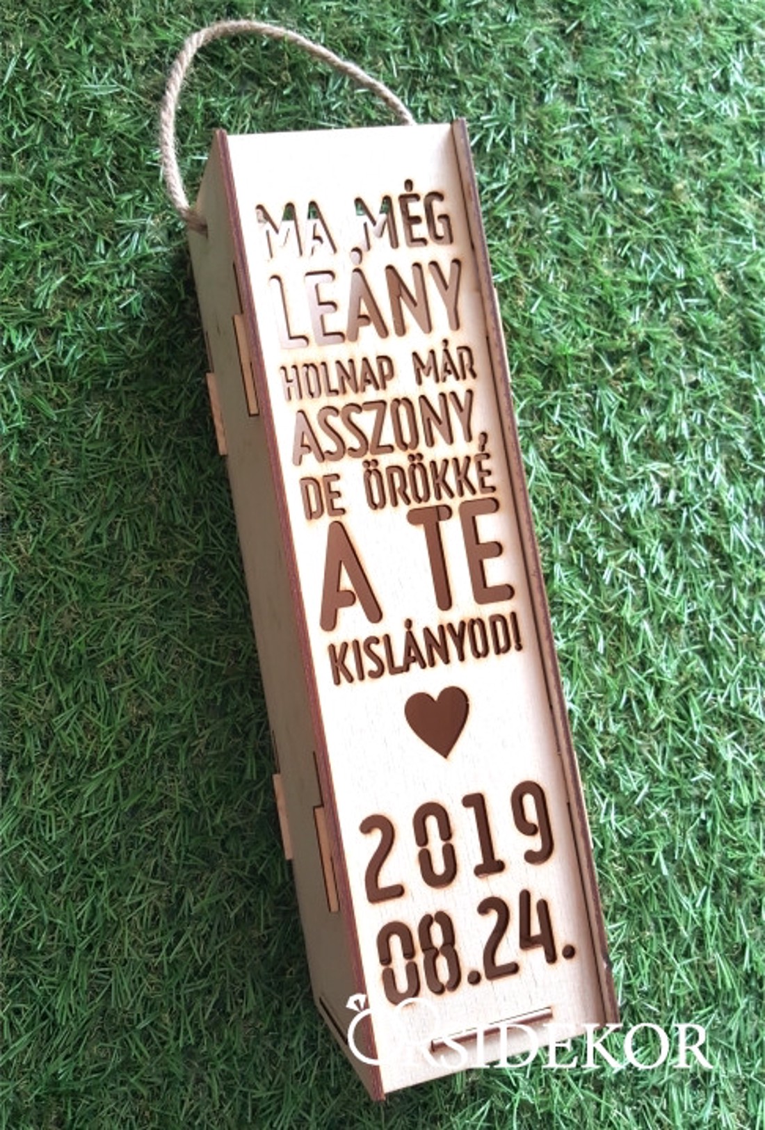 Fa boros doboz - szülőköszöntő ajándék - esküvő - emlék & ajándék - köszönőajándék - Meska.hu