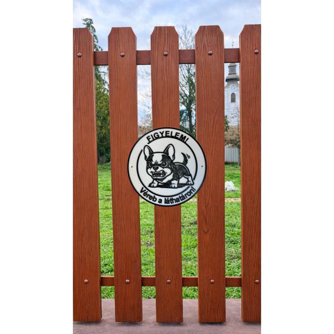 Francia bulldogos kutyatábla � kör alakú - otthon & életmód - ház & kert - kutyatábla - Meska.hu