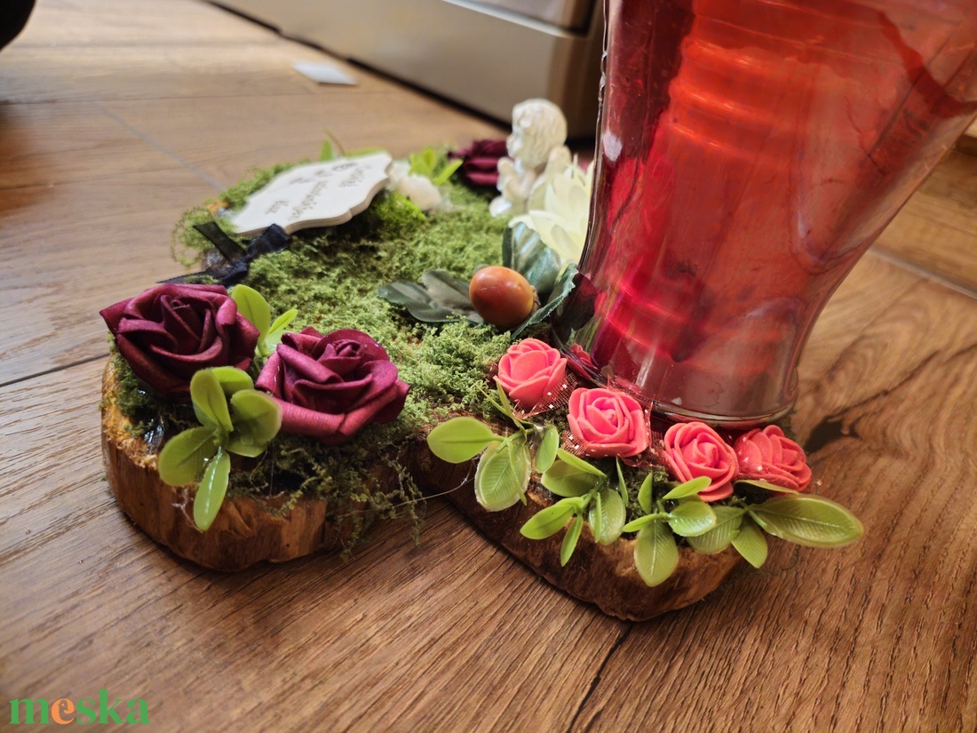 Mindszenteki sírdísz/ kegyeleti dísz  - otthon & életmód - vallás - temetkezési tárgy - sírkoszorú, kegyeleti koszorú - Meska.hu