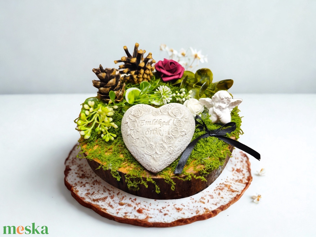 Mindszenteki sírdísz/ kegyeleti dísz  - otthon & életmód - vallás - temetkezési tárgy - sírkoszorú, kegyeleti koszorú - Meska.hu