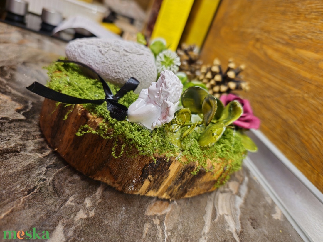 Mindszenteki sírdísz/ kegyeleti dísz  - otthon & életmód - vallás - temetkezési tárgy - sírkoszorú, kegyeleti koszorú - Meska.hu