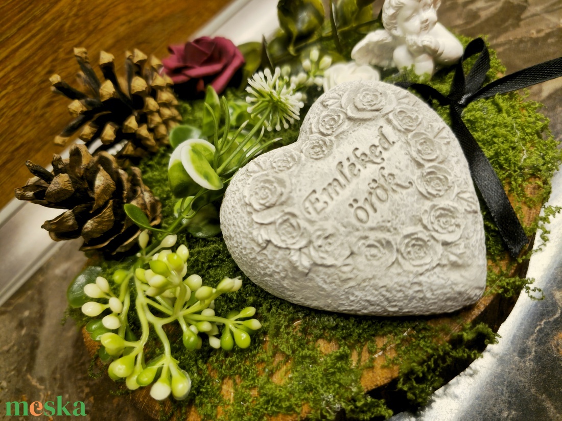 Mindszenteki sírdísz/ kegyeleti dísz  - otthon & életmód - vallás - temetkezési tárgy - sírkoszorú, kegyeleti koszorú - Meska.hu