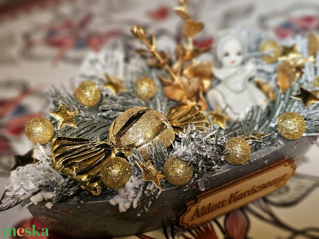 Karácsonyi asztaldísz - karácsony - karácsonyi lakásdekoráció - karácsonyfadíszek - Meska.hu