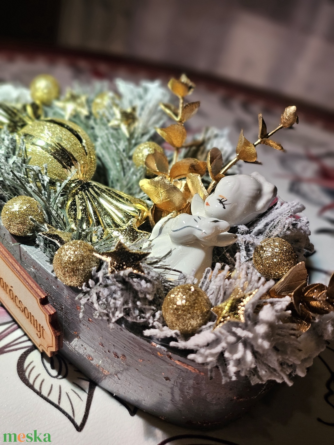 Karácsonyi asztaldísz - karácsony - karácsonyi lakásdekoráció - karácsonyfadíszek - Meska.hu