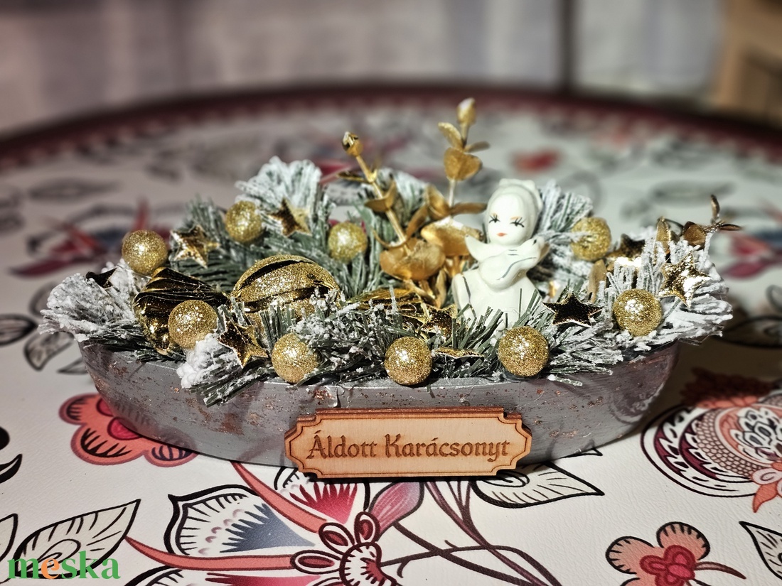 Karácsonyi asztaldísz - karácsony - karácsonyi lakásdekoráció - karácsonyfadíszek - Meska.hu