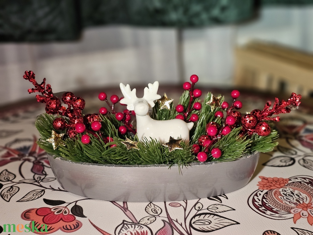 Karácsonyi asztaldísz - karácsony - karácsonyi lakásdekoráció - karácsonyfadíszek - Meska.hu