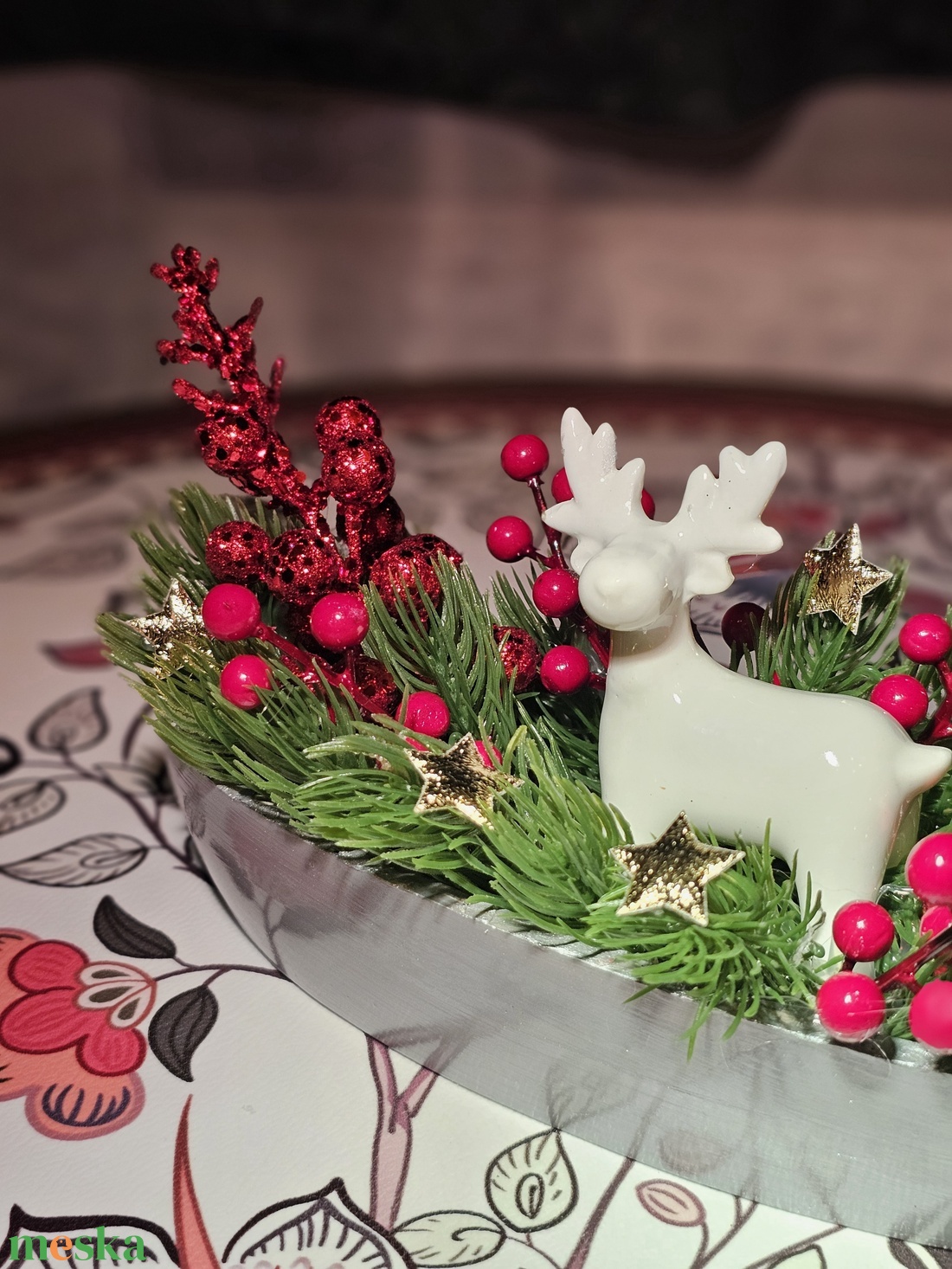 Karácsonyi asztaldísz - karácsony - karácsonyi lakásdekoráció - karácsonyfadíszek - Meska.hu