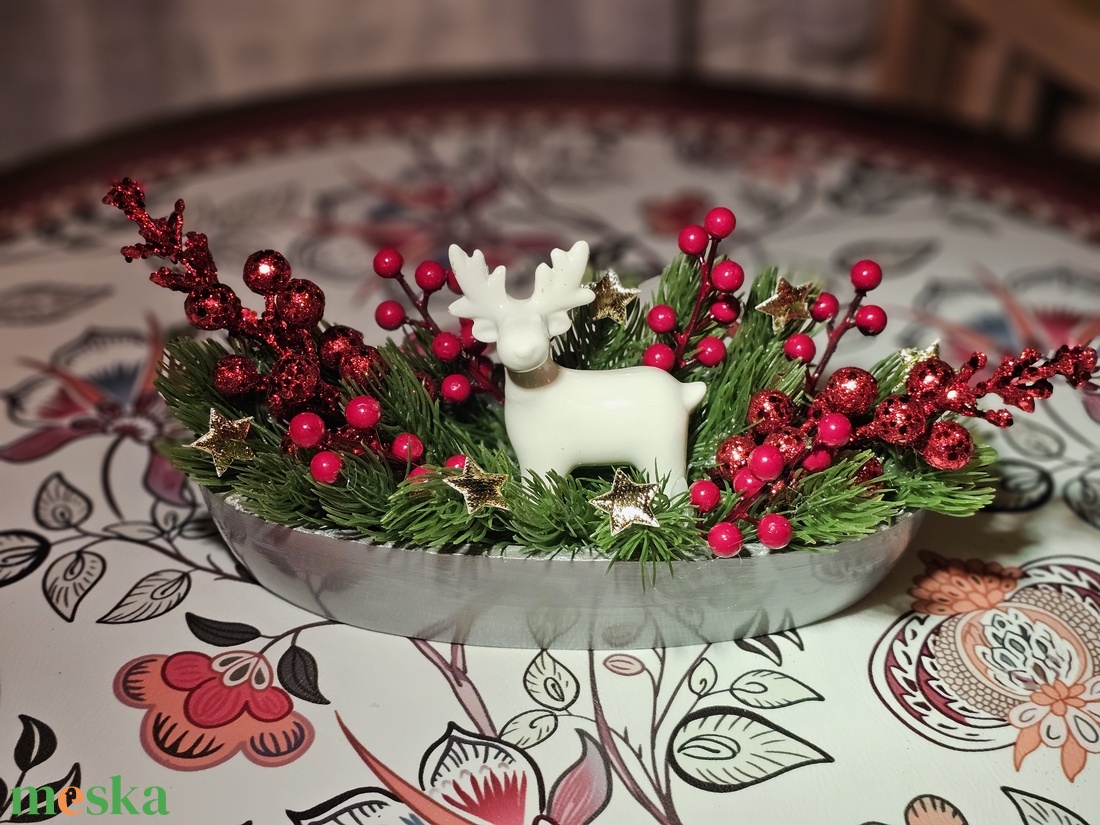 Karácsonyi asztaldísz - karácsony - karácsonyi lakásdekoráció - karácsonyfadíszek - Meska.hu