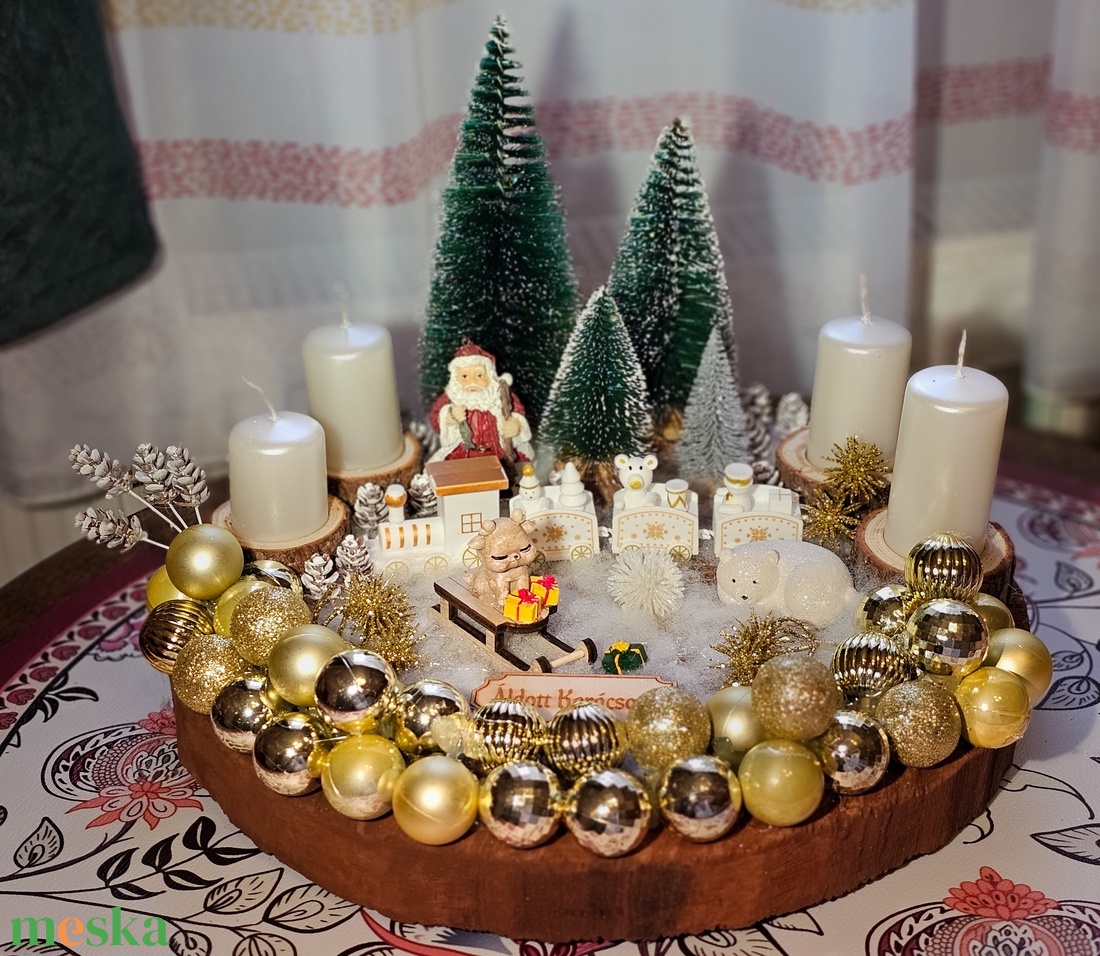 Adventi koszorú  - karácsony - adventi díszek - adventi koszorú - Meska.hu