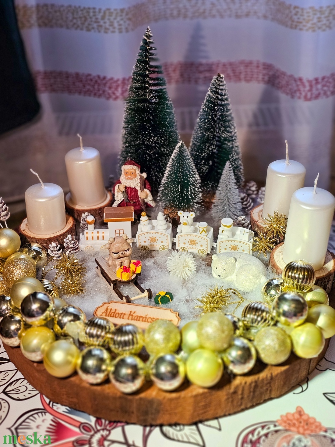 Adventi koszorú  - karácsony - adventi díszek - adventi koszorú - Meska.hu