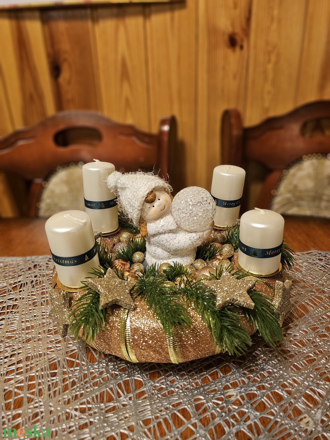 Adventi koszorú  - karácsony - adventi díszek - adventi koszorú - Meska.hu