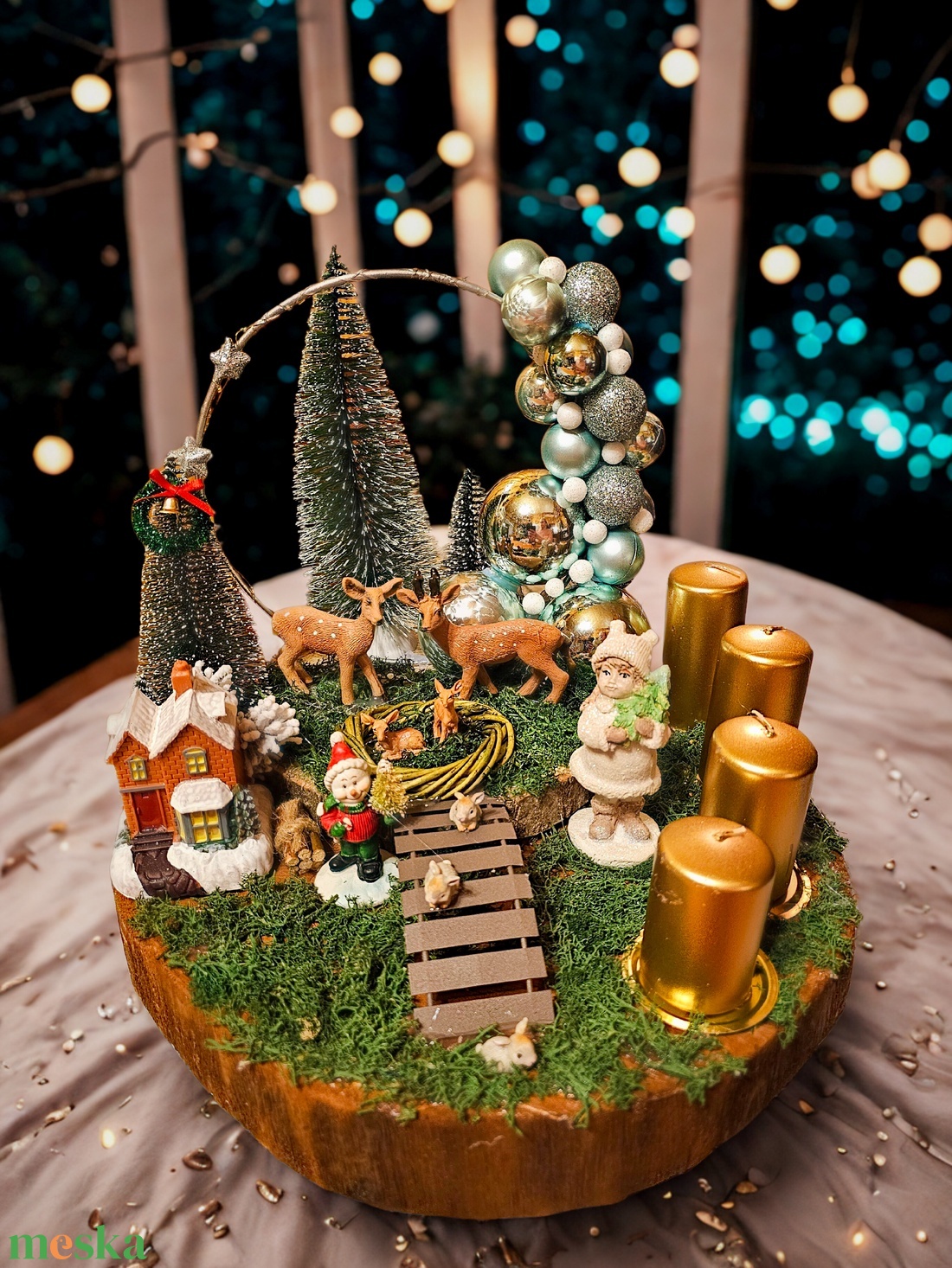 Adventi koszorú  - karácsony - adventi díszek - adventi koszorú - Meska.hu