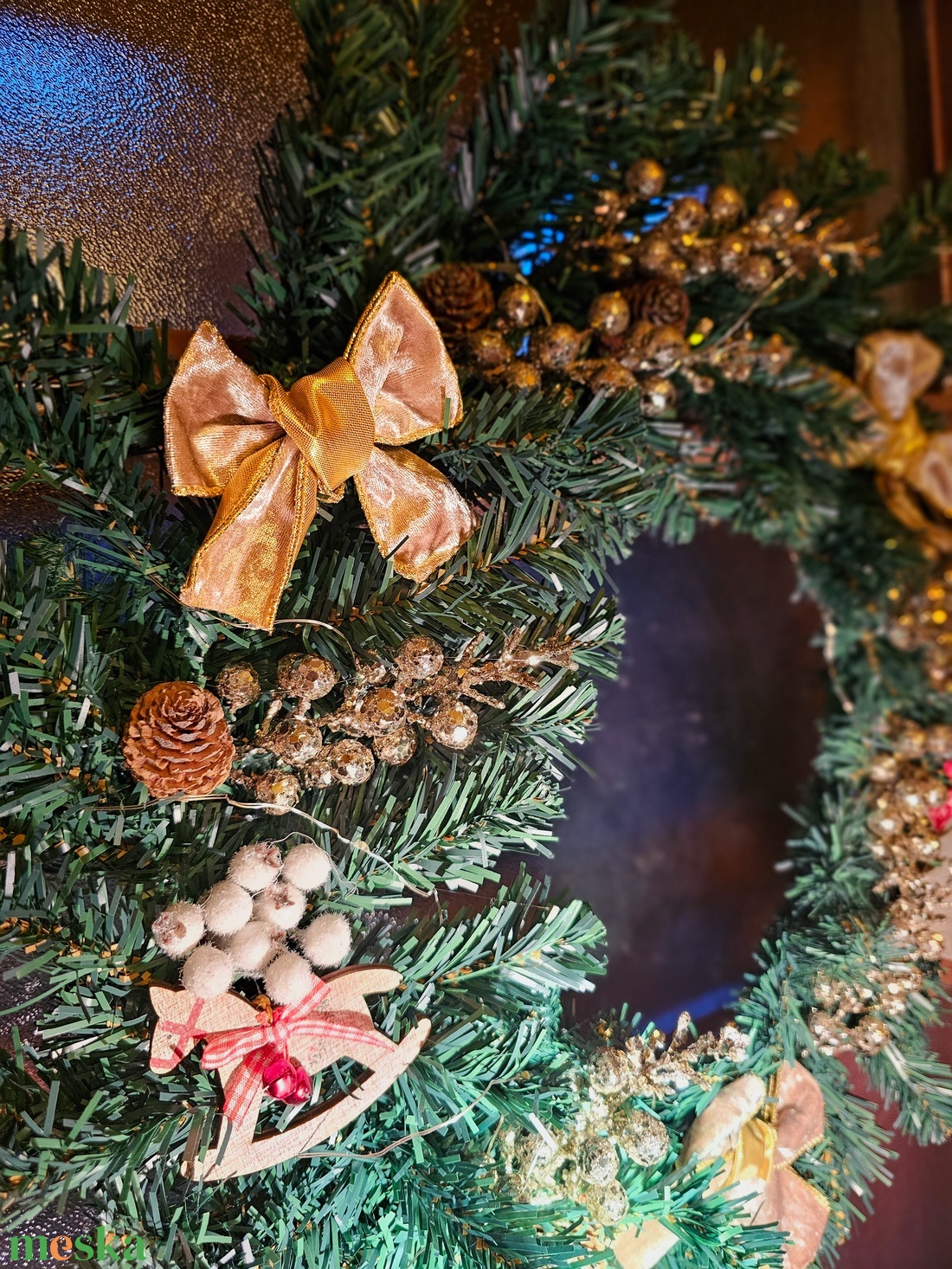 Téli ajtókopogtató  - karácsony - adventi díszek - adventi ajtódísz - Meska.hu