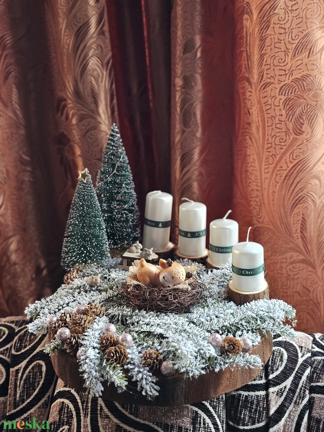 Adventi koszorú  - karácsony - adventi díszek - adventi koszorú - Meska.hu