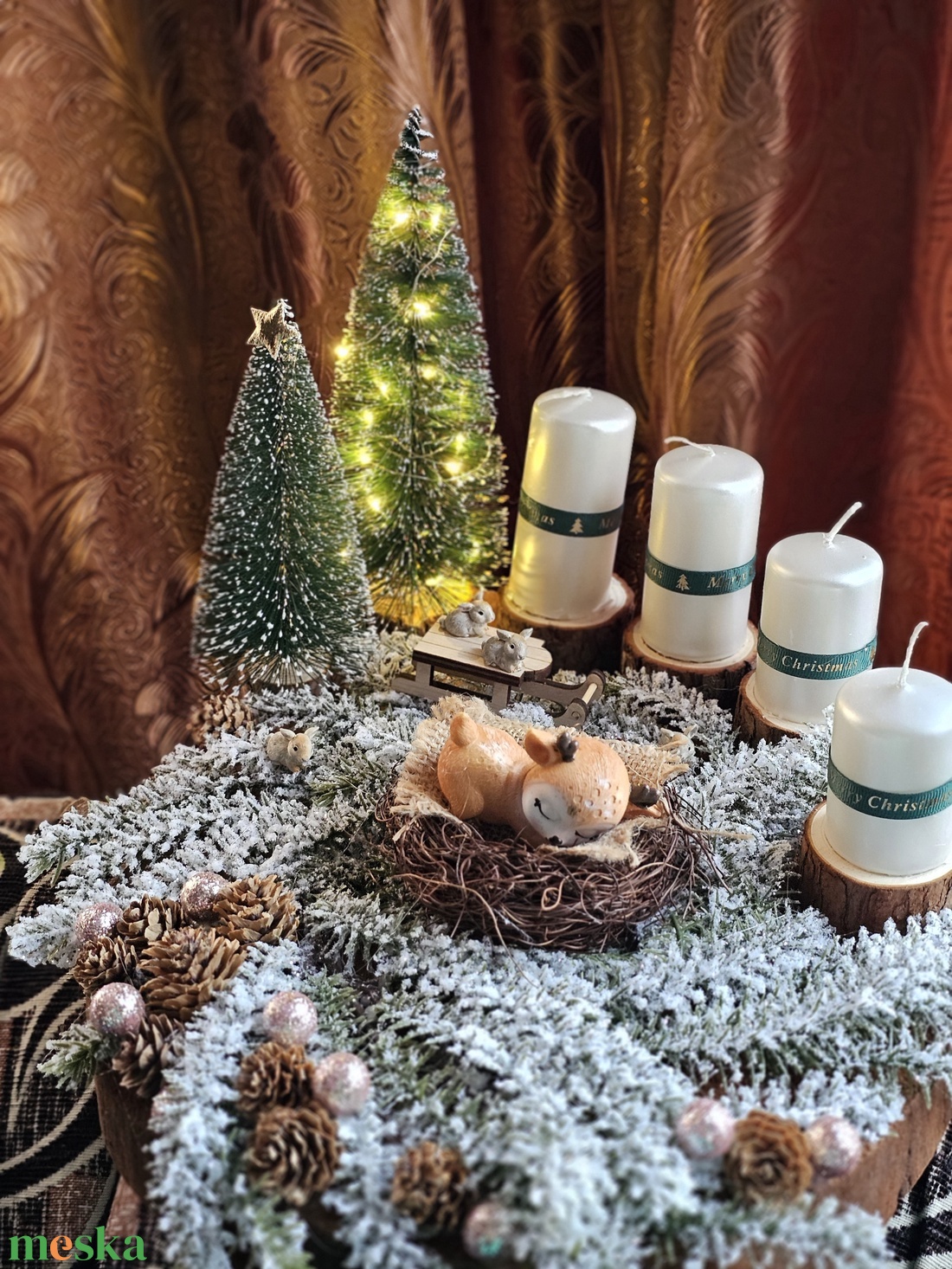 Adventi koszorú  - karácsony - adventi díszek - adventi koszorú - Meska.hu