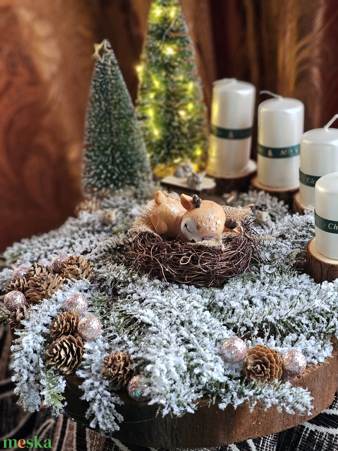 Adventi koszorú  - karácsony - adventi díszek - adventi koszorú - Meska.hu