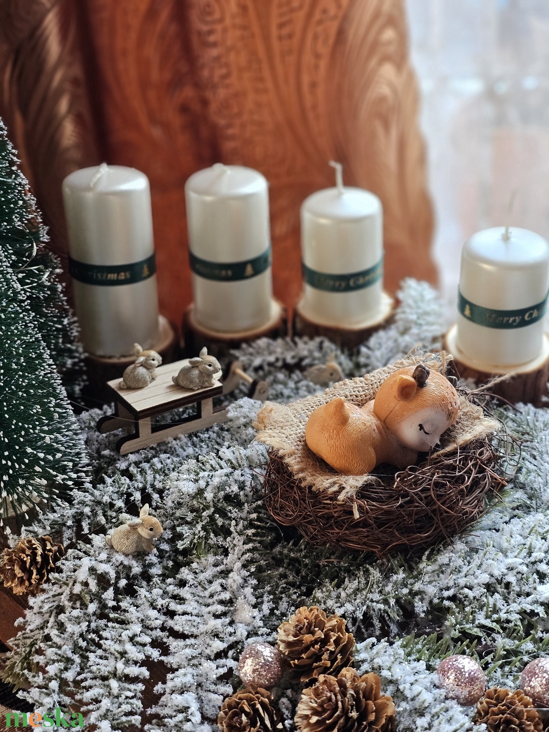 Adventi koszorú  - karácsony - adventi díszek - adventi koszorú - Meska.hu