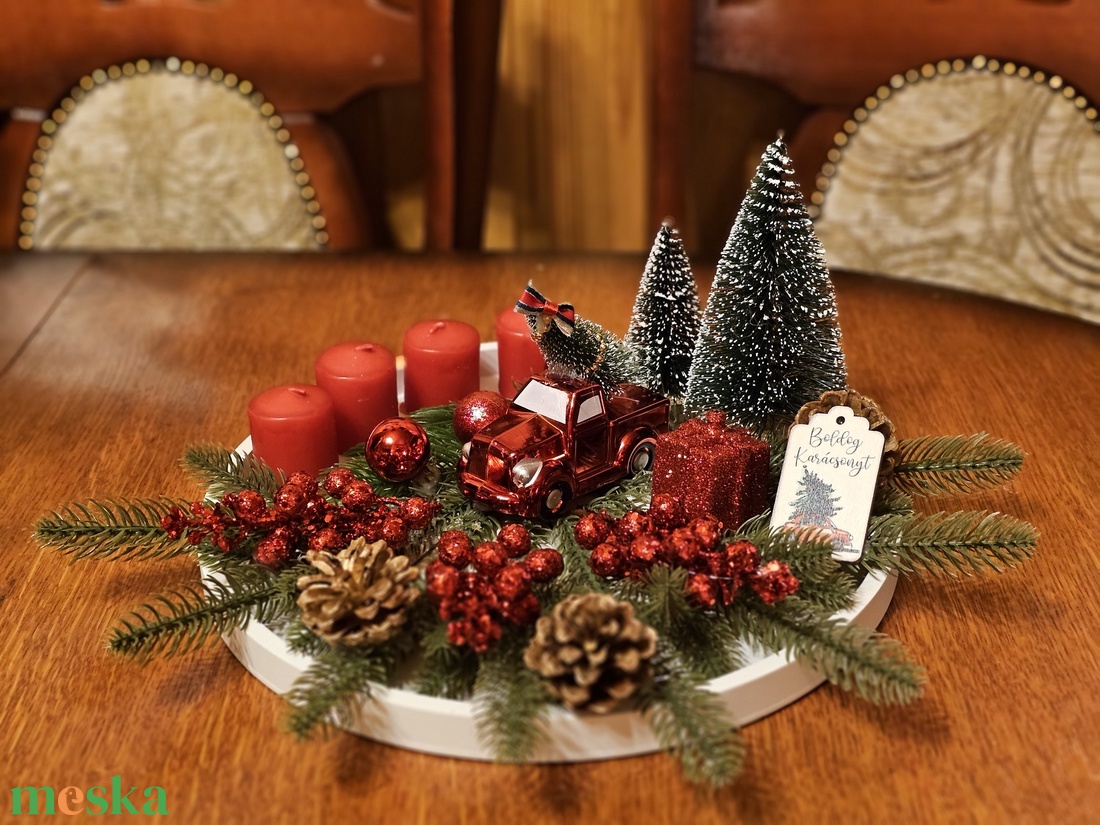 Karácsonyi expressz adventi koszorú  - karácsony - adventi díszek - adventi koszorú - Meska.hu