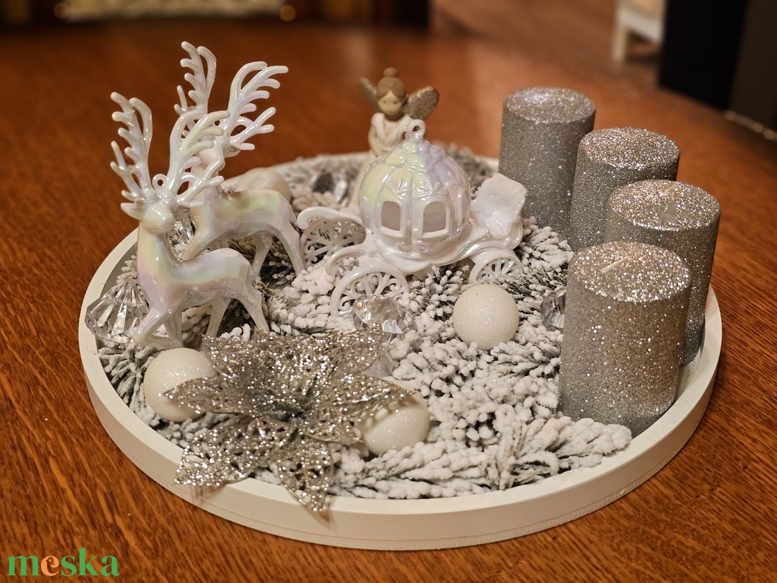 Adventi koszorú- Téli Mesevilág  - karácsony - adventi díszek - adventi koszorú - Meska.hu