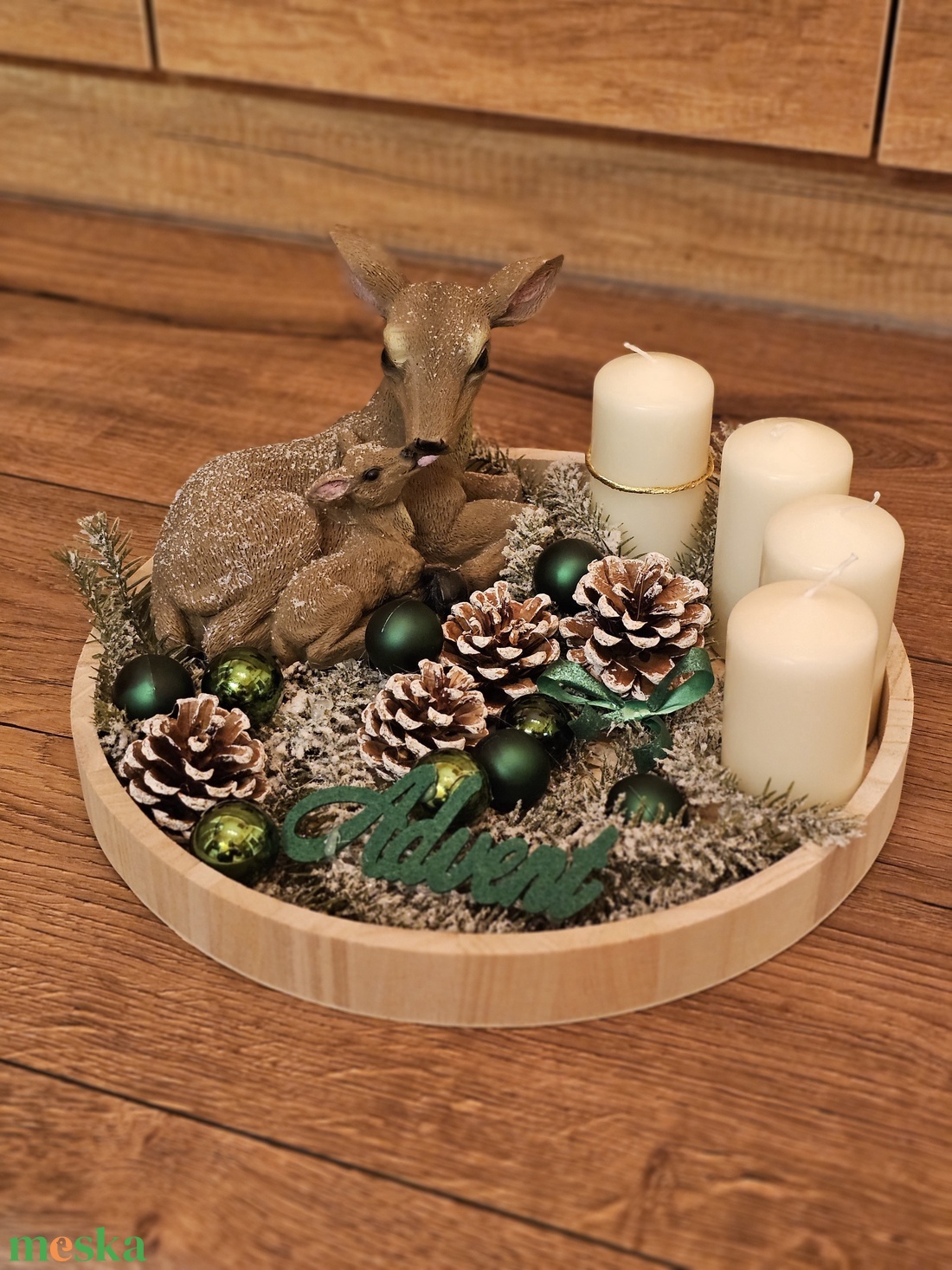 Erdei Békesség -Adventi koszorú  - karácsony - adventi díszek - adventi koszorú - Meska.hu