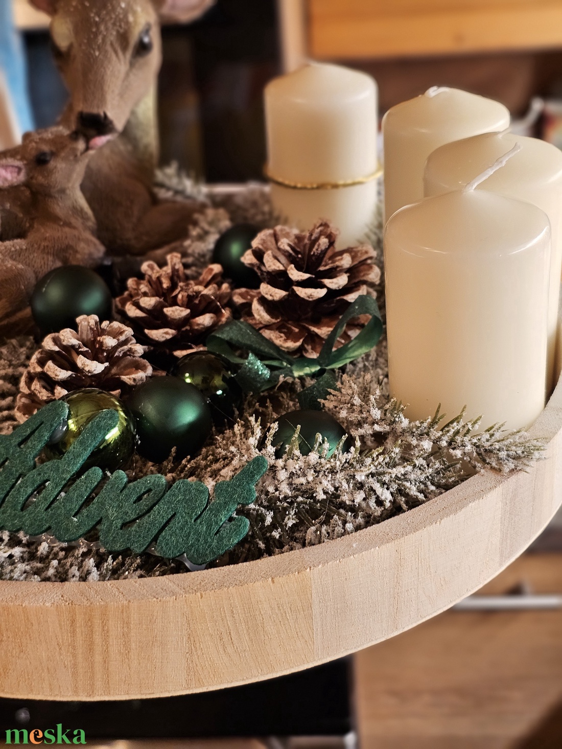 Erdei Békesség -Adventi koszorú  - karácsony - adventi díszek - adventi koszorú - Meska.hu