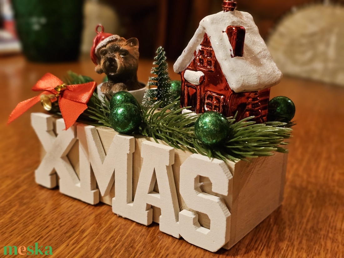 Yorkshire Terrier kutya karácsonyi dekoráció  - karácsony - karácsonyi lakásdekoráció - karácsonyi lakásdíszek - Meska.hu