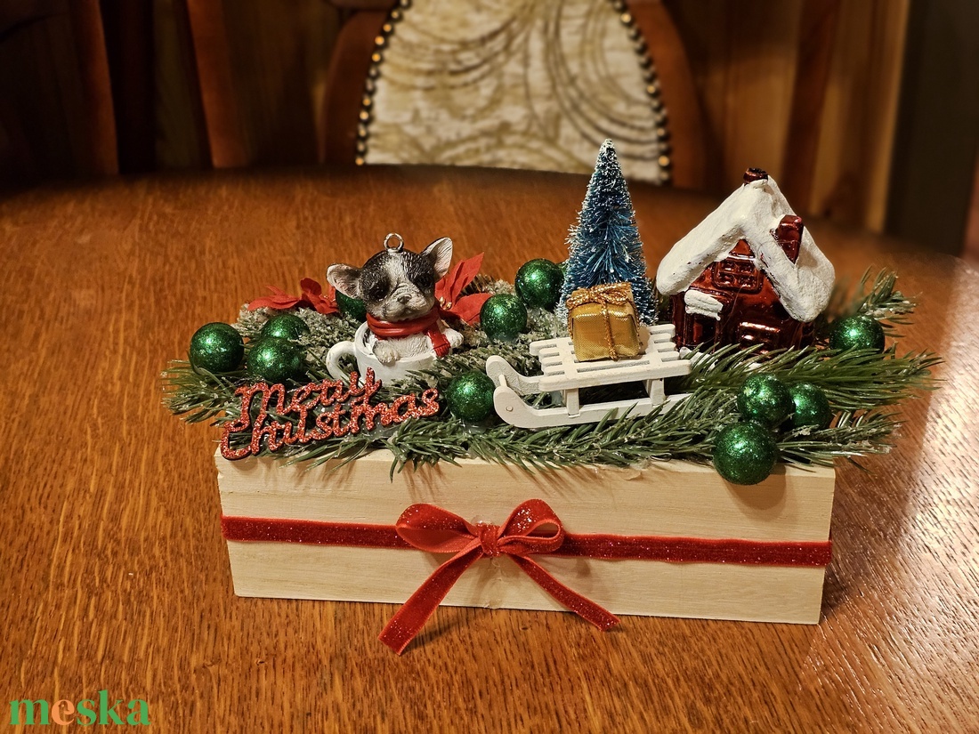 Ünnepi asztaldísz  - karácsony - adventi díszek - adventi asztaldísz - Meska.hu