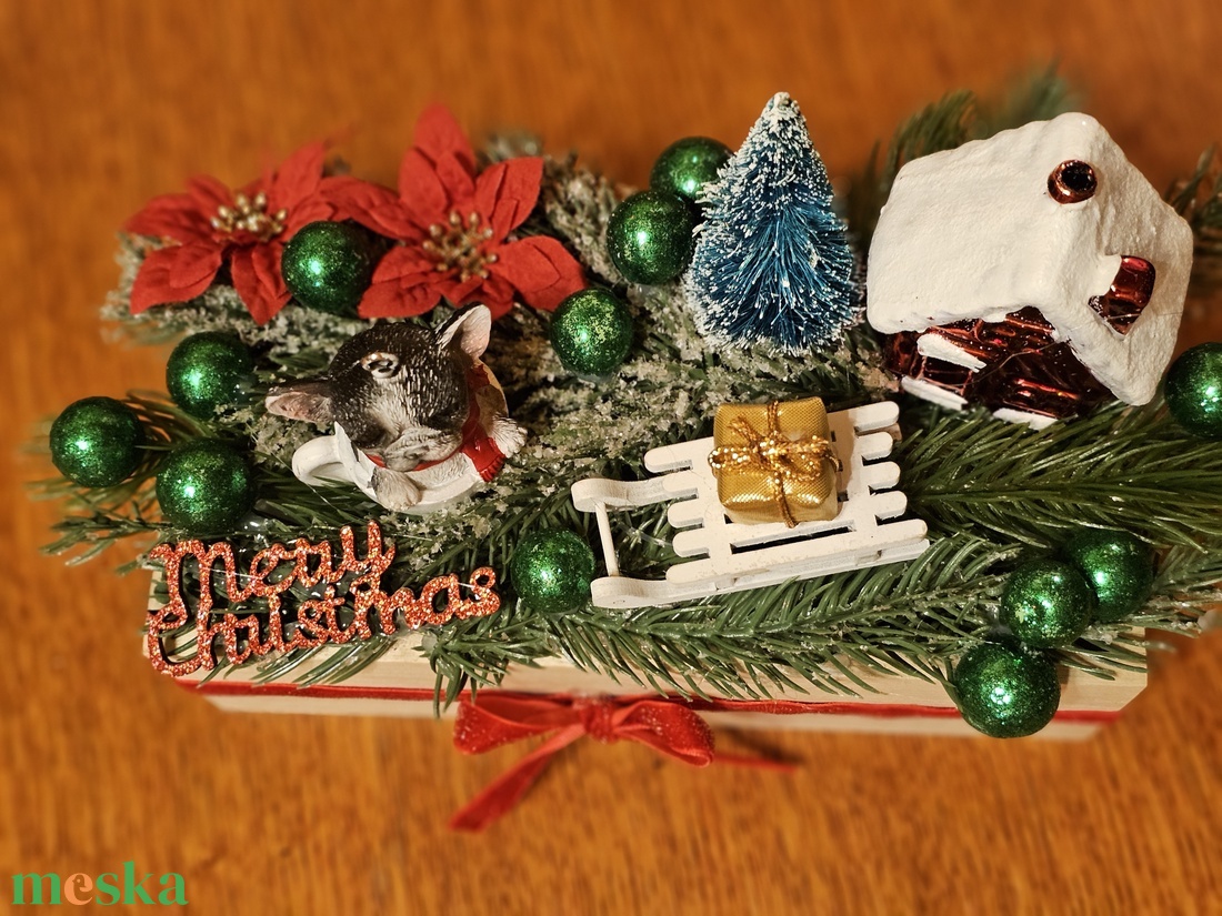 Ünnepi asztaldísz  - karácsony - adventi díszek - adventi asztaldísz - Meska.hu