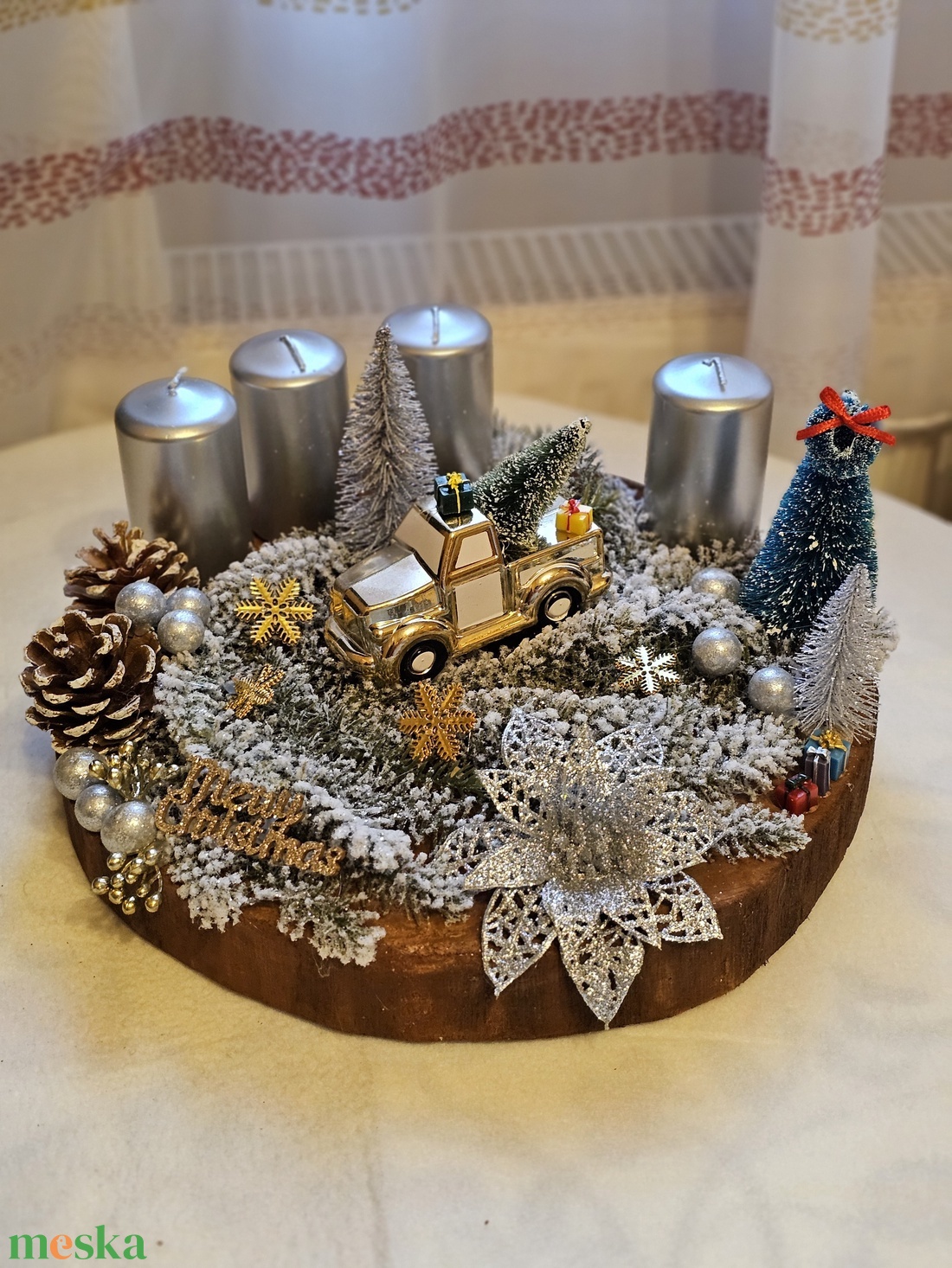 Adventi koszorú Téli Utazás - karácsony - adventi díszek - adventi koszorú - Meska.hu