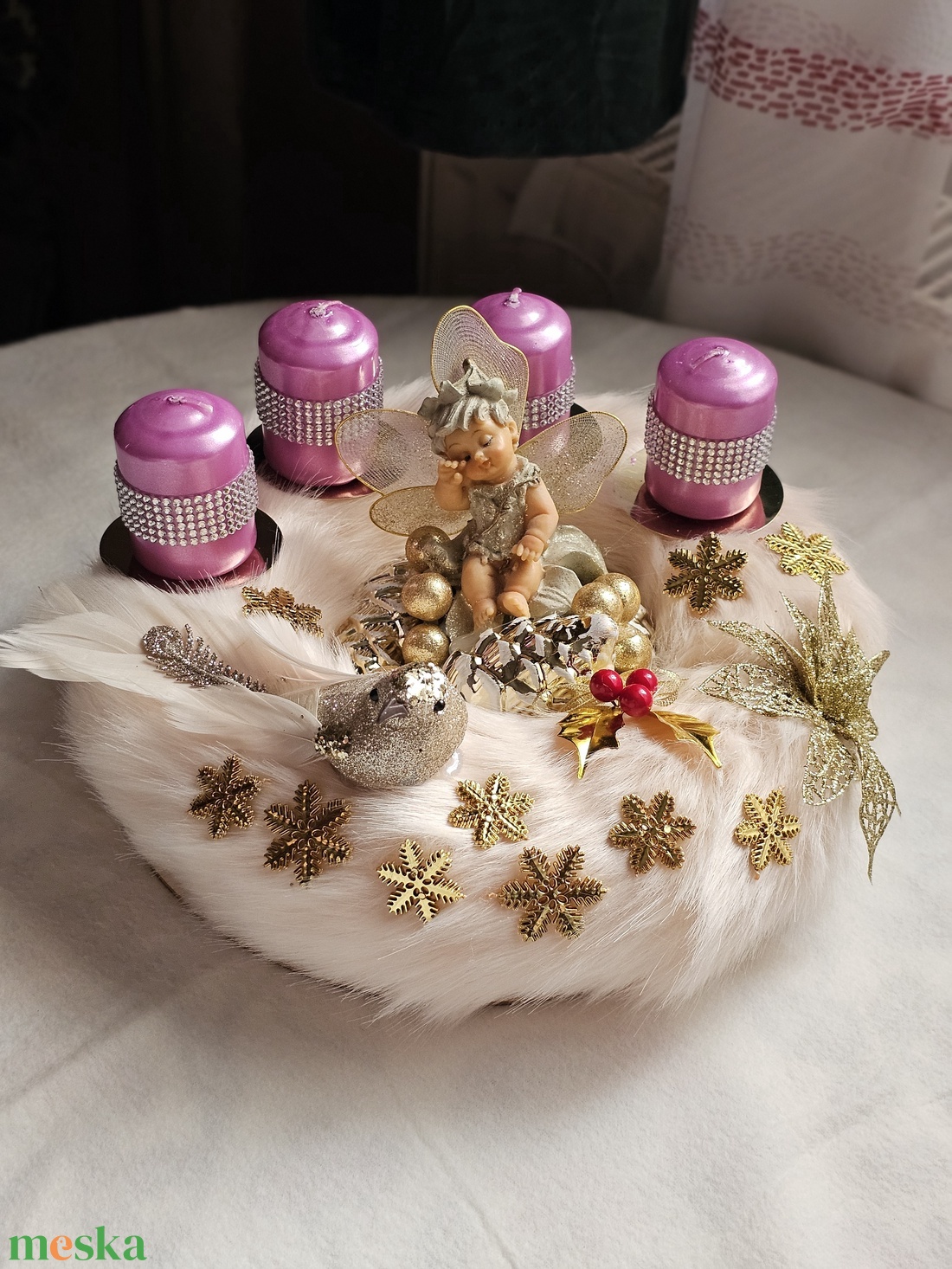 Adventi koszorú  - karácsony - adventi díszek - adventi koszorú - Meska.hu