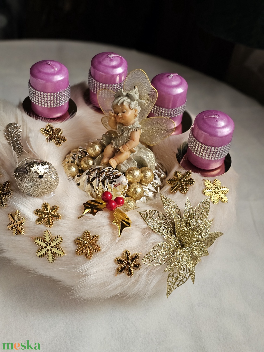 Adventi koszorú  - karácsony - adventi díszek - adventi koszorú - Meska.hu