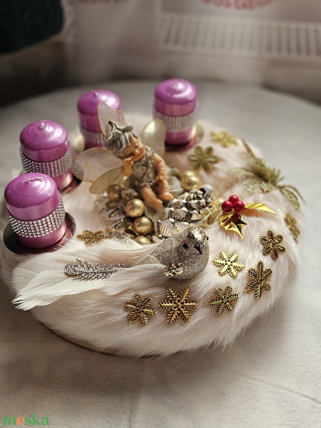 Adventi koszorú  - karácsony - adventi díszek - adventi koszorú - Meska.hu