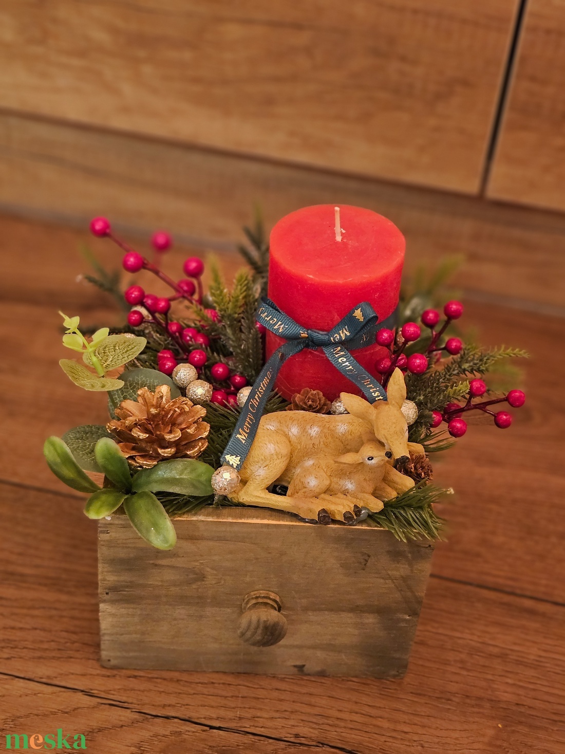 Téli asztaldísz  - karácsony - adventi díszek - adventi asztaldísz - Meska.hu