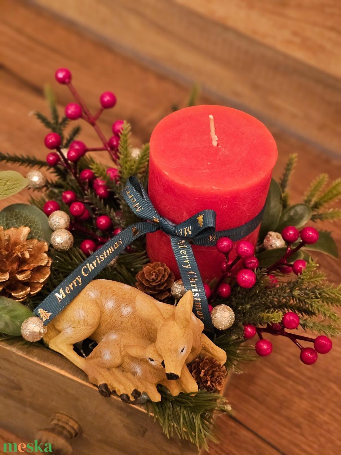 Téli asztaldísz  - karácsony - adventi díszek - adventi asztaldísz - Meska.hu