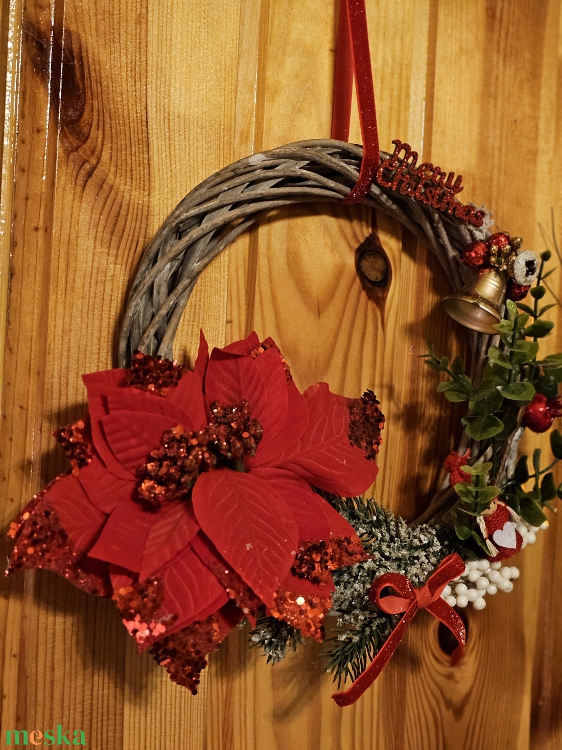 Ajtókopogtató  - karácsony - adventi díszek - adventi ajtódísz - Meska.hu