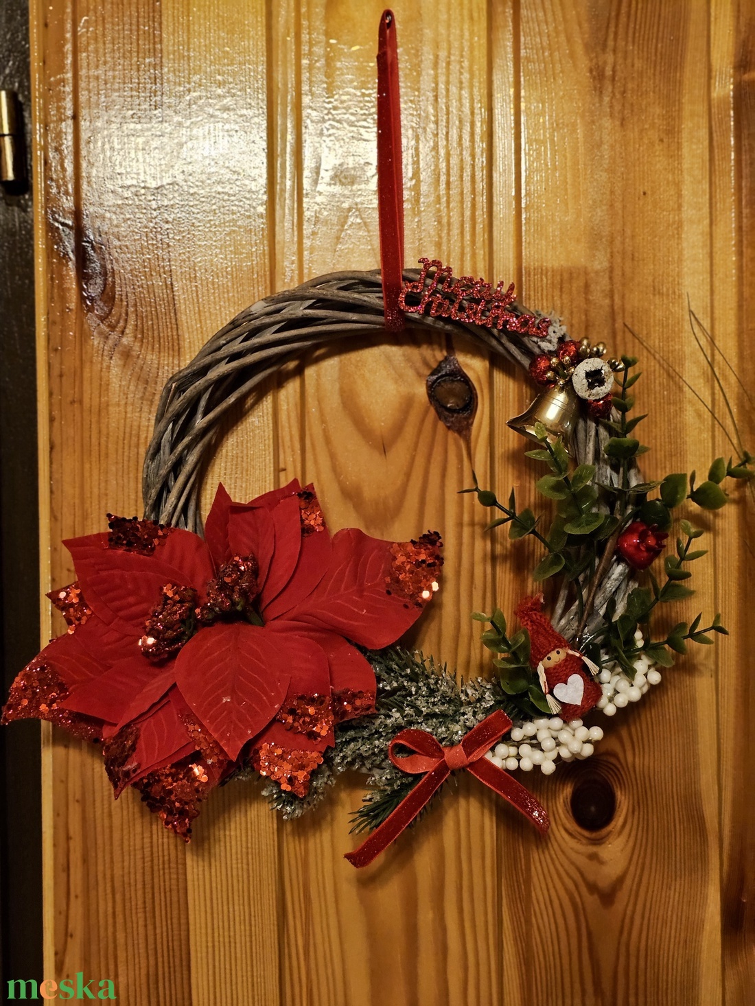 Ajtókopogtató  - karácsony - adventi díszek - adventi ajtódísz - Meska.hu