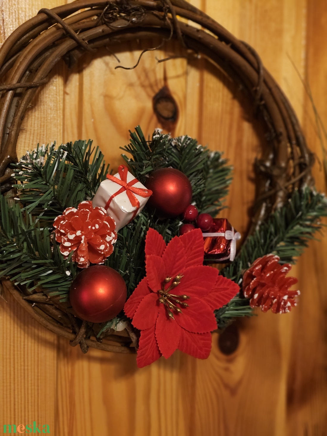 Ajtókopogtató  - karácsony - karácsonyi lakásdekoráció - karácsonyi ajtódíszek - Meska.hu